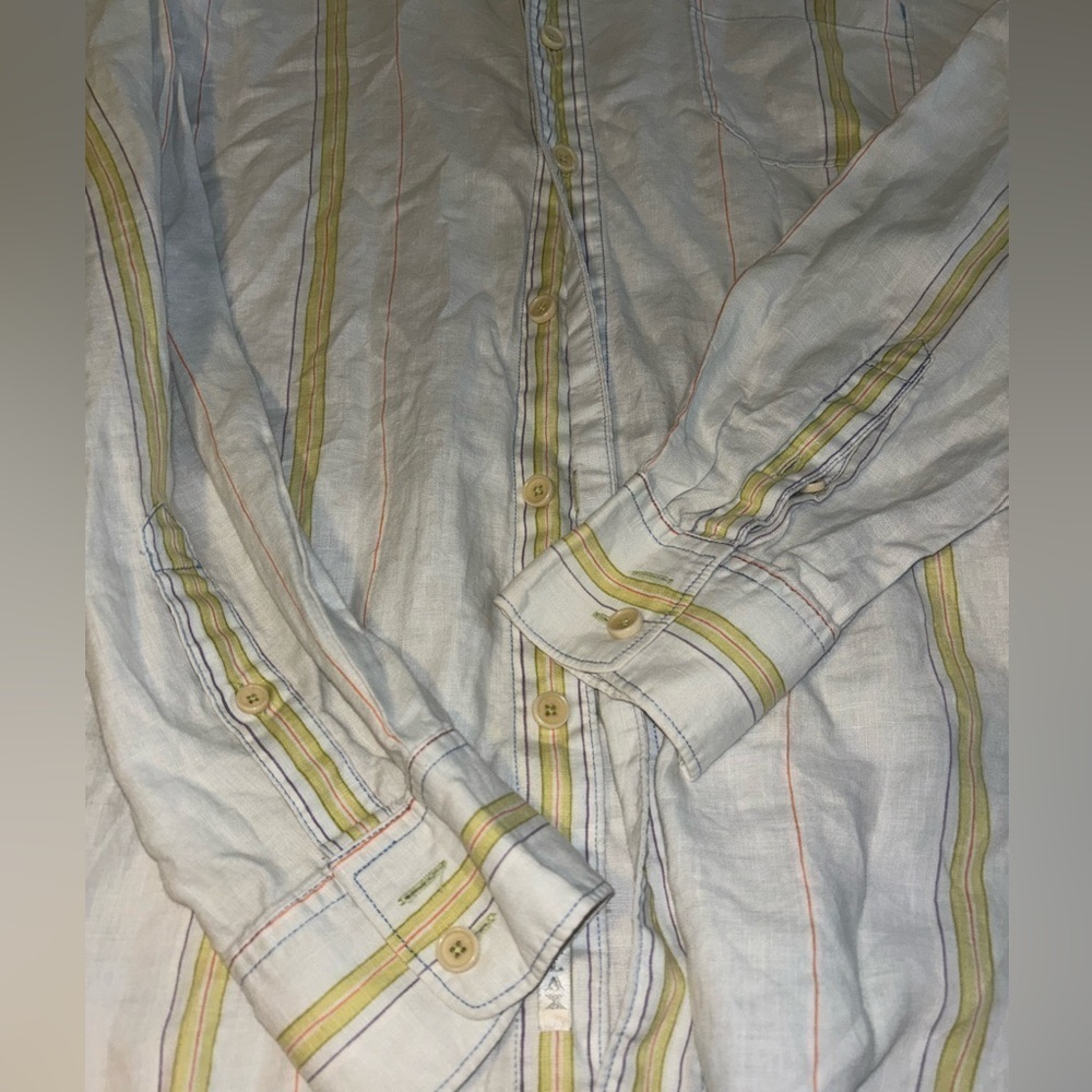 Tommy Bahama button up long sleeve shirt 100% linen - Picture 6 of 6
